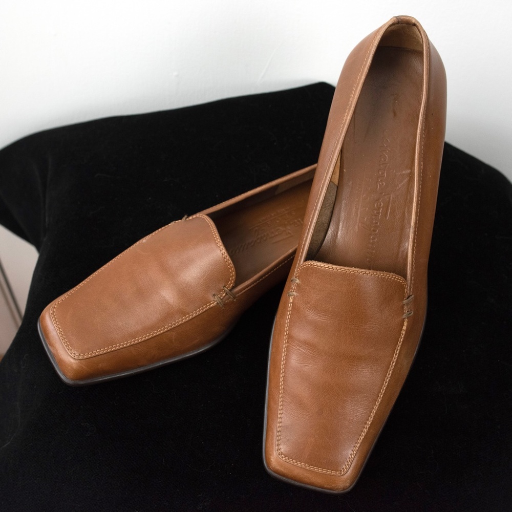 Salvatore Ferragamo Sport Tan Loafers Size 8
